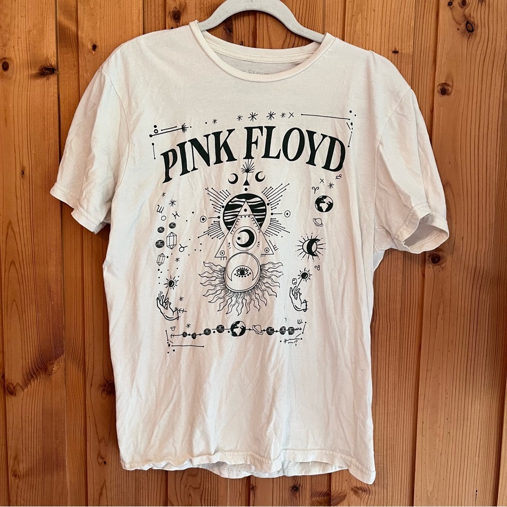 Vintage Pink Floyd White Graphic Astrology T-Shirt